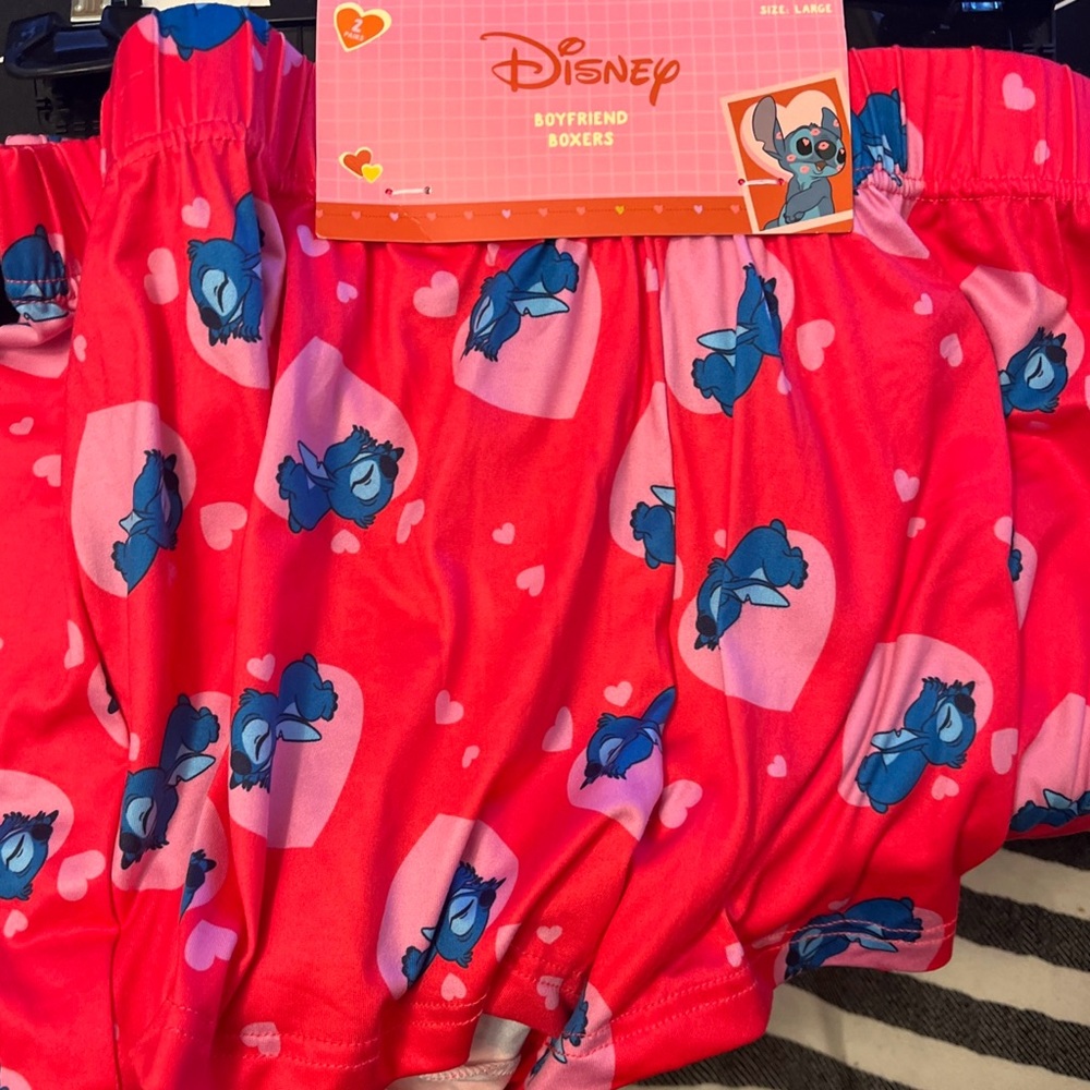 Disney Stitch Boyfriend Boxers 2-Piece Set Women Large - Picture 10 of 13